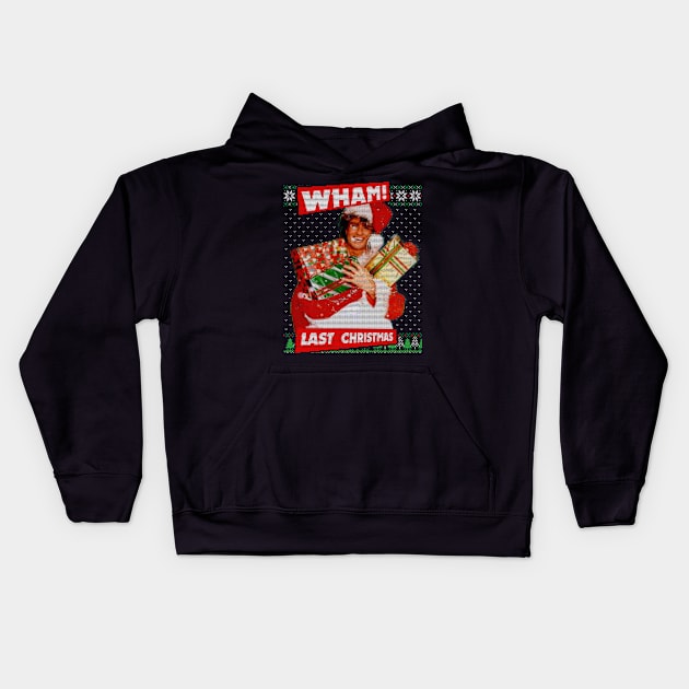 Wham! Last Christmas Ugly Sweater Kids Hoodie by Premium Nation